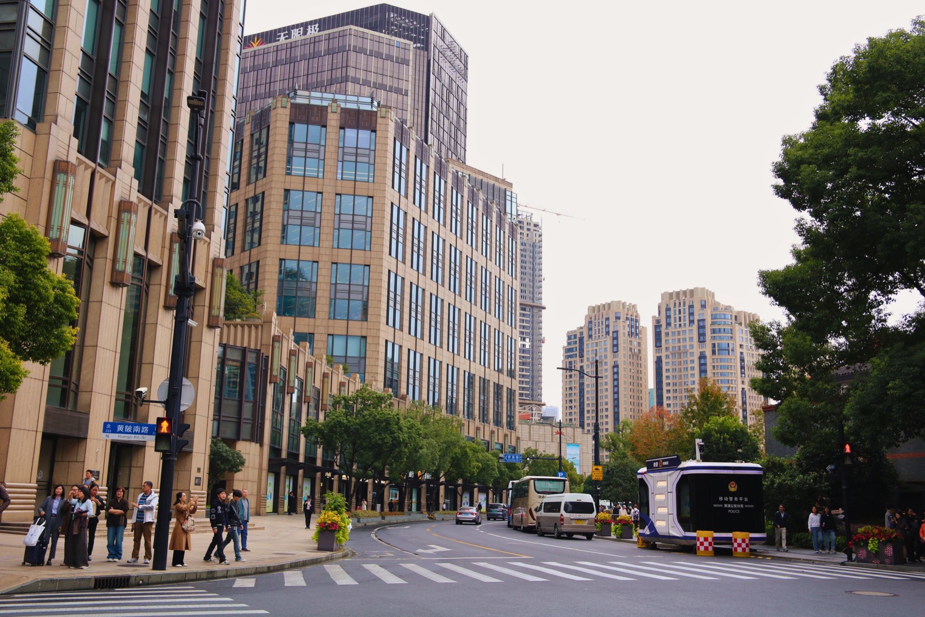 A street scene in Shanghai, China